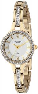 Armitron Women's 75/5237SVGP Swarovski Crystal Accented Gold-Tone Bracelet Watch