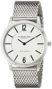 Stuhrling Original Men's 122.33112 "Classic Ascot Somerset Elite" Stainless Steel Watch with Mesh Band