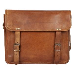 Vintage Leather Messenger Bag Laptop for College Student Gifts