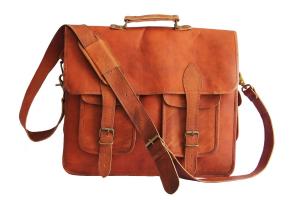 16" Distressed Leather Messenger/ Laptop Bag for Men/women