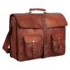Brown Leather Messenger Bag for Men Women Vintage Laptop Gifts Ideas