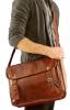 Gusti Genuine Leather Messenger Shoulder Bag Satchel Cross Body Bag Brown U2