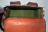Handolederco 15" Vintage Leather Messenger Soft Leather Briefcase Satchel Leather Laptop Messenger Bag for Men and Women