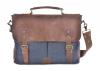 Gootium 21108 High Density Canvas Genuine Leather Messenger Shoulder Laptop Bag