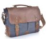 Gootium 21108 High Density Canvas Genuine Leather Messenger Shoulder Laptop Bag