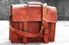 Syon 16-Inches Brown Leather Cross-body Messenger Bag/ Leather Laptop Bag for Men/women