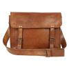 Brown Leather Messenger Bag for Men Women Vintage Laptop Gifts Ideas