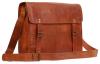Scotchleather 14'' Genuine Leather Laptop Briefcase Messenger Bag Satchel Brown