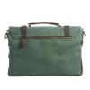 EcoCity Cotton Canvas Genuine Leather Cross Body Laptop Messenger Bags Business Shoulder Handbag Briefcases MB0035G3 (Grey)