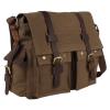 Leather Canvas Messenger Laptop bag Shoulder for Men Women School