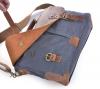 Gootium 21108 High Density Canvas Genuine Leather Messenger Shoulder Laptop Bag