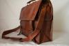 LeatherBagsNow Fashion Men Messenger Leather Shoulder Cross-body Bags-Light Brown
