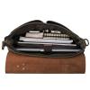 Coreal Vintage Canvas Genuine Leather Laptop Messenger Shoulder Bag