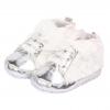ELee Baby Girl Lace Up Rose Non Slip Toddler Crib Shoes First Walkers (0-6 Months, #4 White)