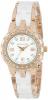 Anne Klein Women's 10/9456WTRG Swarovski Crystal Accented Rose Gold-Tone and White Ceramic Bracelet Watch