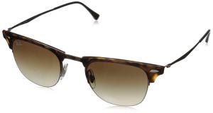 Ray-Ban Light Ray Clubmaster Sunglasses in Shiny Brown RB8056 155/13 51