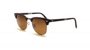 Ray Ban Clubmaster Folding RB2176 1151M7 Sunglasses Tortoise Polarized Brown Gradient Lens