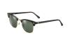 Ray Ban Clubmaster Classic RB3016 W0365-49-21 Sunglasses Black Frame Crystal Green Solid Lenses