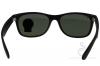 Ray-Ban Sunglasses New Wayfarer RB2132-622, 55mm size, Black rubber frame/Crystal Green lens