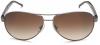 Ralph by Ralph Lauren Women's RA4004 Aviator Sunglasses, Grey,Grey Horn & Brown Gradient, 59 mm