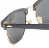 Ray-Ban Clubmaster Aluminum Polarized Square Sunglasses