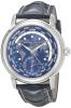 Frederique Constant Men's FC718NWM4H6 Worldtimer Analog Display Swiss Automatic Blue Watch