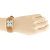 Peugeot Women's Gold-Tone Classic Brown Suede Leather Strap Watch