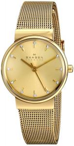 Skagen Women's SKW2196 Ancher Gold-Tone Stainless Steel Watch with Crystal Markers