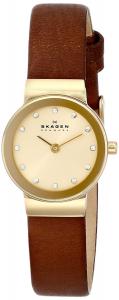 Skagen Women's SKW2175 Freja Quartz 2 Hand Stainless Steel Dark Brown Watch