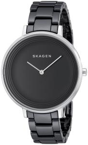Skagen Women's SKW2303 Ditte Black Stainless Steel Watch with Ceramic Bracelet