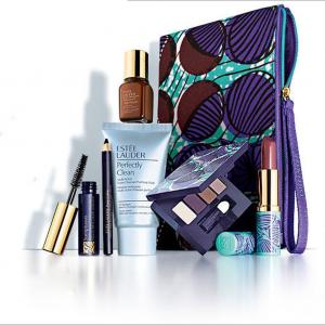 Estee Lauder 2014 8 Pcs Skincare Makeup Gift Set with Cosmetic Bag Plus New Modern Muse