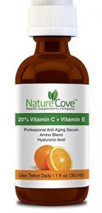 Vitamin C Serum For Face ★ 20% Vitamin C + Vitamin E + Amino + Hyaluronic Acid Serum ★ Salon Strength Hyaluronic Acid That Neutralizes Free Radicals, Leaving Your Skin Radiant and Youthful ★ Complete Anti Aging Formula Fully Guaranteed B