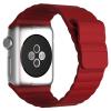Apple Watch Band, JETech® 42mm Genuine Leather Loop with Magnet Lock Strap Replacement Band for Apple Watch 42mm All Models No Buckle Needed (Leather Loop - Red)