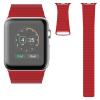 Apple Watch Band, JETech® 42mm Genuine Leather Loop with Magnet Lock Strap Replacement Band for Apple Watch 42mm All Models No Buckle Needed (Leather Loop - Red)