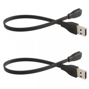 Teenitor New Black 2 PCS Replacement USB Charger Charging Cable Cord for Fitbit Charge Bracelet Sport Arm Band Armband (2pcs)