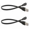 Teenitor New Black 2 PCS Replacement USB Charger Charging Cable Cord for Fitbit Charge Bracelet Sport Arm Band Armband (2pcs)