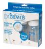 Dr. Brown's BPA Free Polypropylene Natural Flow Wide Neck Bottle, 8 Ounce, 3 Count