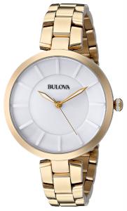 Bulova Women's 97L142 Analog Display Japanese Quartz Yellow Watch