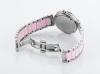 JIUSKO Women's Luxury Zirconia Bezel White Ceramic / Stainless Steel Fashion Wrist Watch 41MY01
