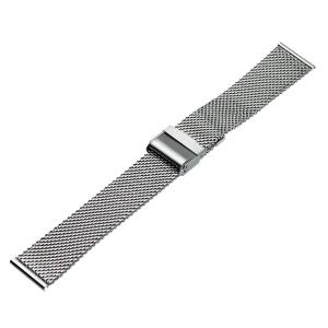 Ritche 18mm Mesh Stainless Steel Bracelet Wrist Watch Band Strap Interlock Safety Clasp Silver