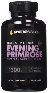 Evening Primrose Oil 1300mg 120 Liquid Softgels; Helps Maintain Healthy Skin, Prostaglandin levels & A Balanced Immune Response; GMO & Gluten Free, Made in the USA