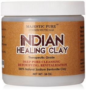 Majestic Pure Bentonite Clay - 16 Oz, 100% Pure Sodium Bentonite Indian Healing Clay Powder - Therapeutic Grade - Face Skin Care, Deep Skin Pore Cleansing, Detoxifying, Revitalization