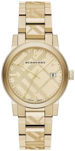 Burberry BU9038 City Unisex Watch - Gold Dial Stainless Steel Case Quartz Movement