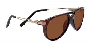 Serengeti Udine Sunglasses, Shiny Taupe Tortoise Frame, Polarized Drivers Lens