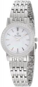 Bulova Women's 96R164 Round Diamond Bezel Watch