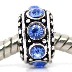 Birthstone Spacer Bead Charm (September Sapphire Blue)
