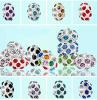 10Pcs mixed bright silver plated metal rhinestone beads