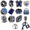 Timeline Trinketts Blue Charm Bracelet Beads Fits Pandora Jewelry Sapphire Rhinestone Birthstone