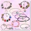 Timeline Trinketts Red Charm Bracelet Beads Fits Pandora Jewelry Rhinestone Birthstone Ruby
