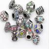 Ten (10) Assorted European Style Crystal Rhinestone Charm Beads. Compatible With Troll, Baigi, Chamilia, Zable, And Many Other Charm Bracelets.